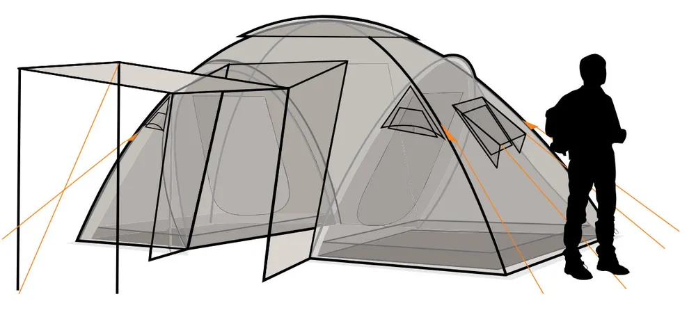 Canadian Camper SANA 4 PLUS, цвет forest палатка