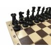 Фигуры шахматные ГРОССМЕЙСТЕРСКИЕ пластиковые обиходные (D-25мм) с доской 29 см
