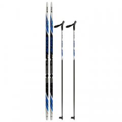 Комплект беговых лыж с палками и креплениями NNN(150-205см)