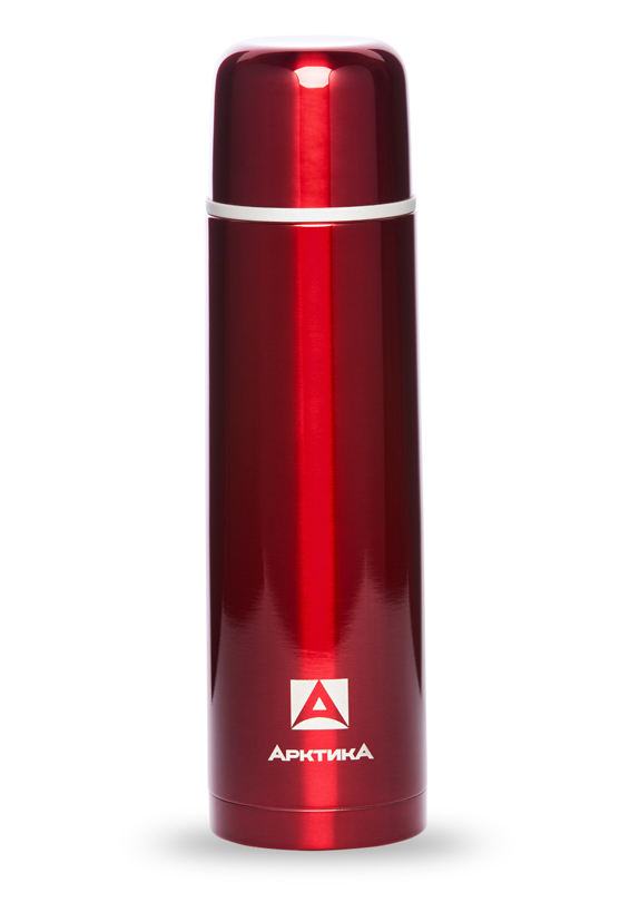 Термос Арктика (1 литр) с узким горлом классический, красный