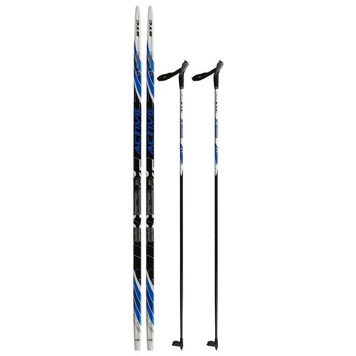 Комплект беговых лыж с палками и креплениями NNN(160-205см)